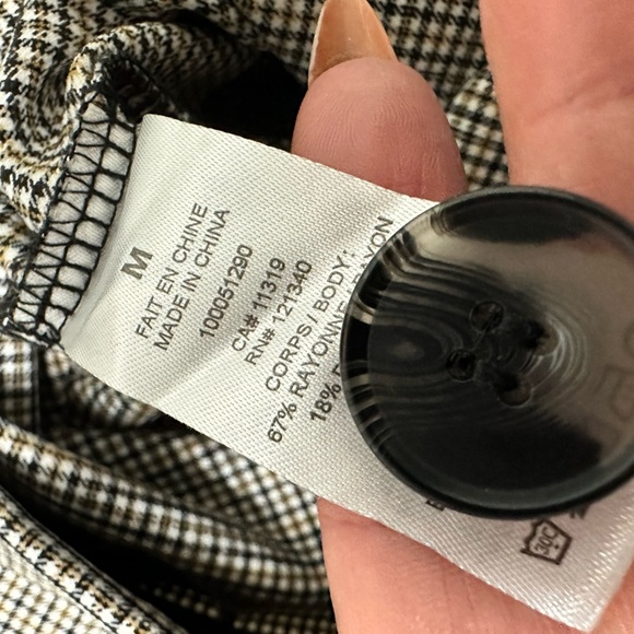 Dynamite A-Line Plaid Skirt with Buttons Academia - Picture 9 of 10